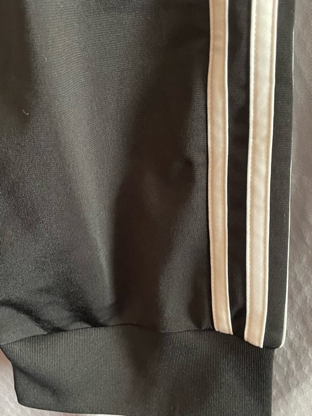 adidas Women’s Black Track Pants with White Side Stripes - Picture 2 of 5